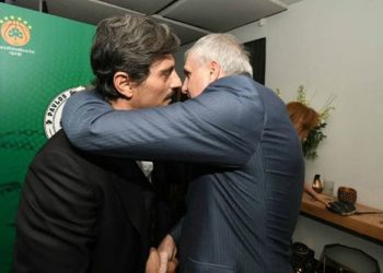 Dimitris Giannakopoulos, Zeljko Obradovic ile bir araya geldi.