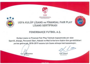 UEFA Kulüp Lisans ve Finansal Fair Play Lisans Sertifikası