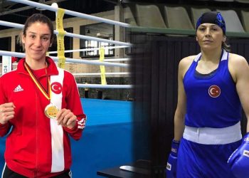 Fenerbahçeli milli boksörlerimiz Sema Çalışkan ve Şennur Demir
