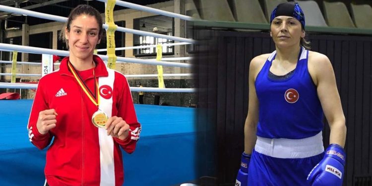 Fenerbahçeli milli boksörlerimiz Sema Çalışkan ve Şennur Demir