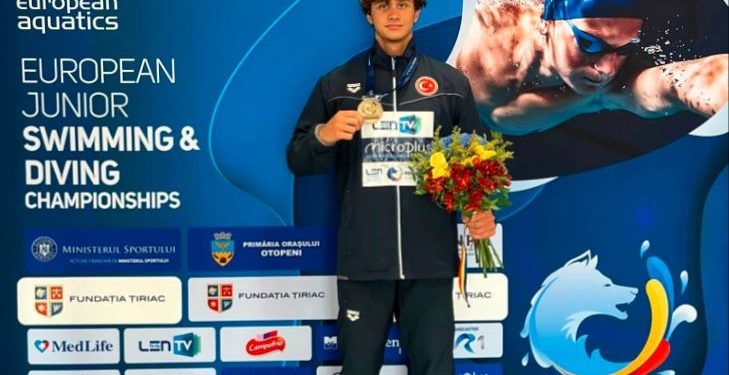 Yüzücümüz Sanberk Yiğit Oktar Avrupa Gençler Şampiyonu oldu